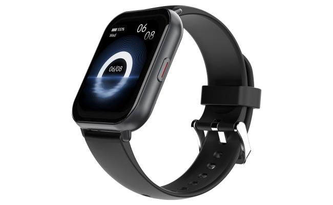 HiFuture Zone2 Bluetooth Calling Smart Watch, 1.96-inch AMOLED IPS Display, IP68 Waterproof, Health Monitoring & 100+ Sports Modes, up to 7 Days Battery Life - Black